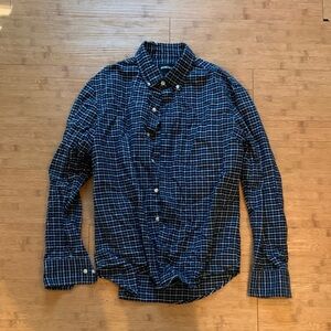 Bonobos Navy and White Plaid Casual Shirt